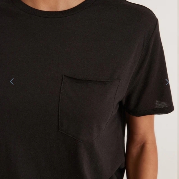 Marine layer Boyfriend Crew Tee in Black - Picture 5 of 11